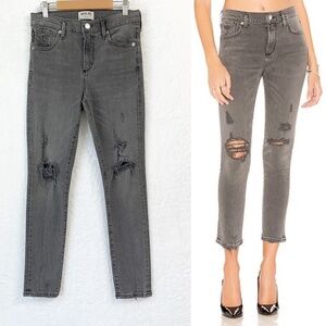 Agolde Sophie High Rise Crop Distressed Jeans in Maverick Sz 26